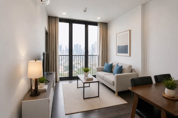 living room of THE LINE Asoke-Ratchada