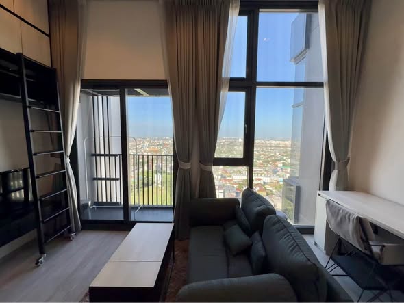 living room and bedroom of THE LINE Sukhumvit 101