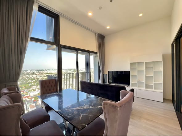 living room and bedroom of THE LINE Sukhumvit 101