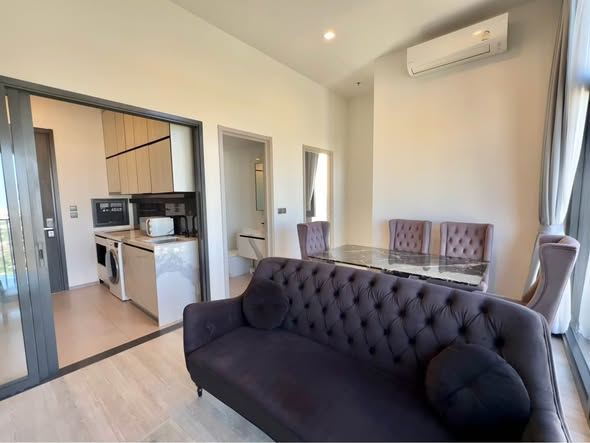 living room and bedroom and room interior of THE LINE Sukhumvit 101