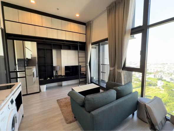 living room and bedroom and room interior of THE LINE Sukhumvit 101