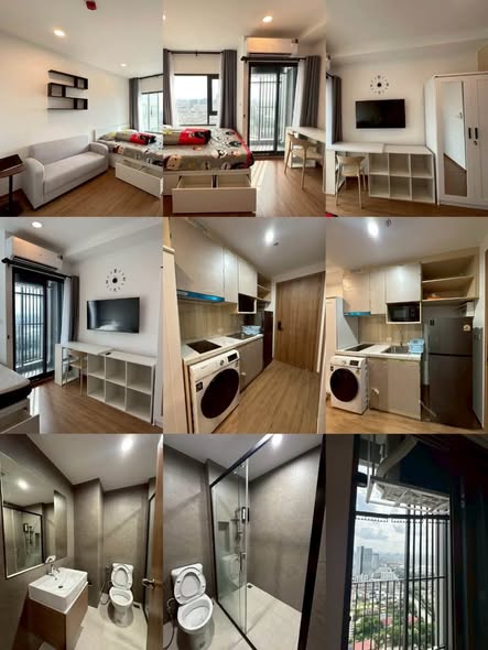 bedroom and bathroom of The Livin Ramkhamhaeng : เดอะ ลิฟวิ่น รามคำแหง