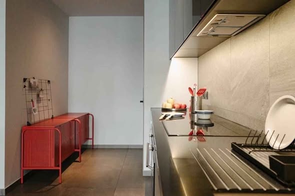 bathroom and kitchen of The Lofts Asoke