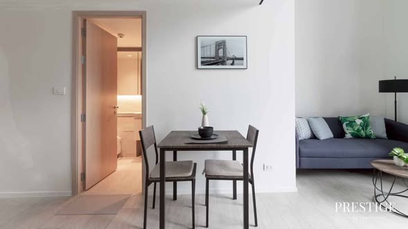 living room and room interior of The Lofts Silom by Raimon Land