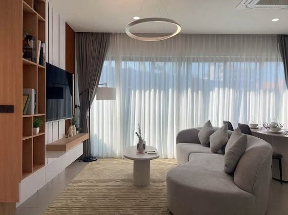 bedroom and living room of บ้านพักหัวหิน The Modern Pool Villa