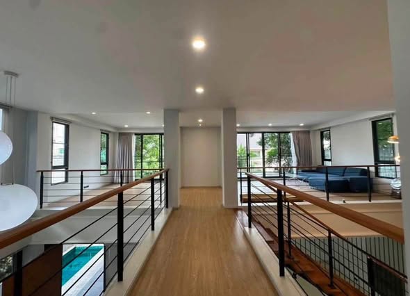 living room and room interior of บ้านพักหัวหิน The Modern Pool Villa