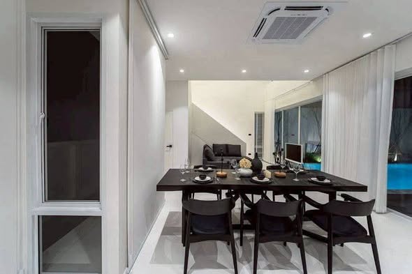 room interior of บ้านพักหัวหิน The Modern Pool Villa