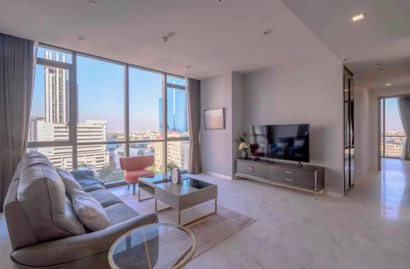 living room and bedroom of The Monument Thong Lo