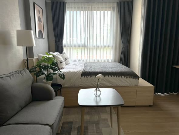 living room and bedroom of THE MUVE Bangna