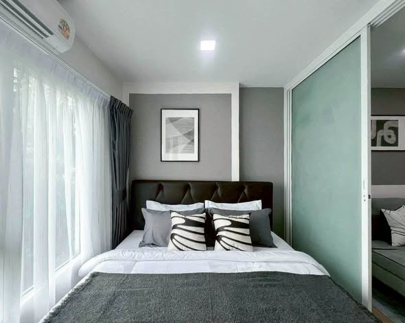 bedroom of The One Plus+ @Srinakarin