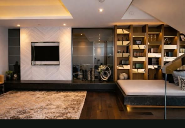 bedroom and living room of The Pano