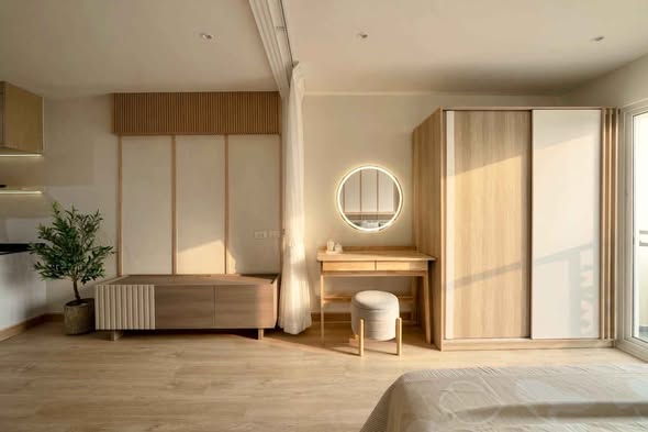 bedroom and living room and room interior of The Peak Condominium