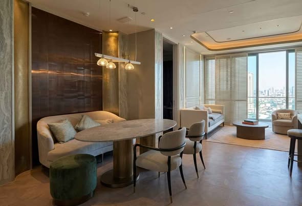 living room of The Residences at Mandarin Oriental Bangkok