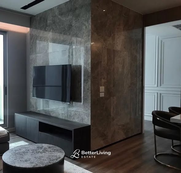 living room of The River Condominium