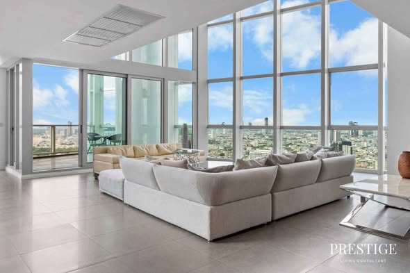 living room of The River Condominium