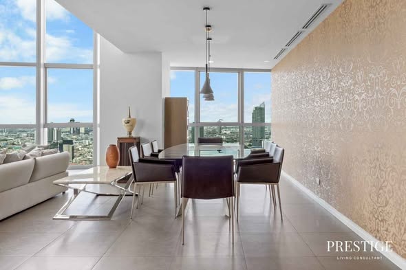 living room of The River Condominium