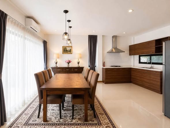 room interior and kitchen of Tropical Village 2 Huayyai