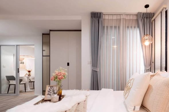 living room and bedroom and room interior of Very Sukhumvit 72 เวรี่ สุขุมวิท 72