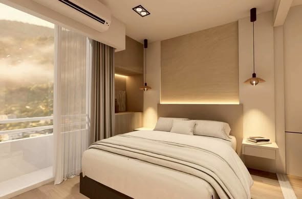 bedroom of Viengping Mansion condominium