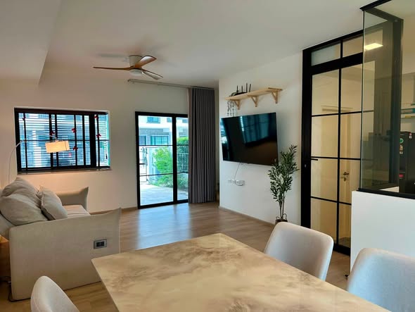living room and room interior of Villaggio 3 Srinakarin-Bangna