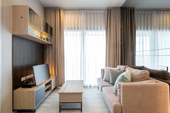 living room and bedroom of XT Ekkamai