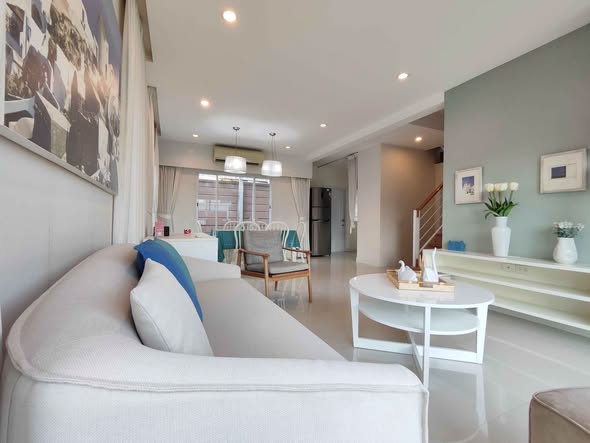 living room and bedroom of บ้านเดี่ยว 2 ชั้น อยู่อาศัย (อุปกรณ์ สาธิตAerodynamics)