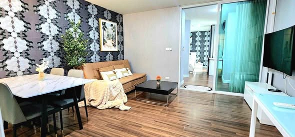 living room and room interior of คอนโด ปันนา โอเอซิส เรสซิเด้นซ์ 2