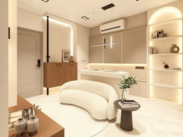 bedroom and living room of คอนโดวันพลัส คลองชล 2 (One Plus Klongchon 2)