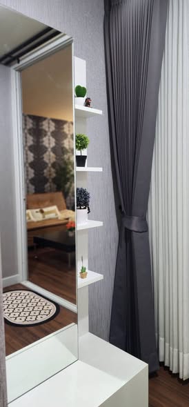 room interior and bathroom of คอนโด ปันนา โอเอซิส เรสซิเด้นซ์ 2
