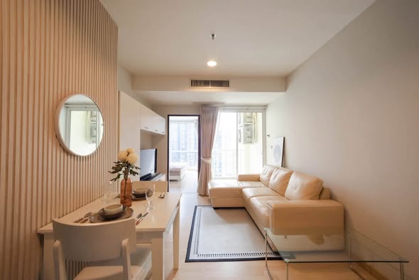 living room and bedroom of 59 Heritage