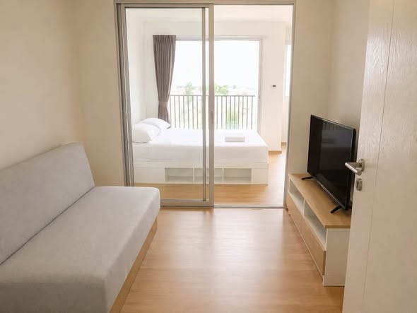 bedroom of เสนา อีโค ทาวน์ รังสิต – สเตชั่น | SENA Eco Town Rangsit – Station