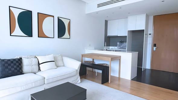living room of AEQUA Residence Sukhumvit 49 dad no3
