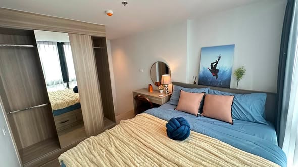 bedroom of Altitude Unicorn Sathorn