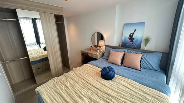 bedroom of Altitude Unicorn Sathorn