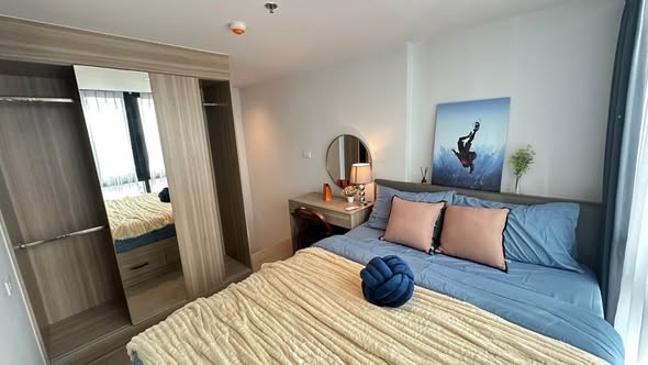 bedroom of Altitude Unicorn Sathorn