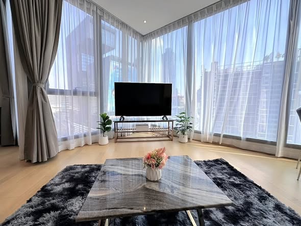 living room and bedroom and room interior of ASHTON Asoke – Rama 9