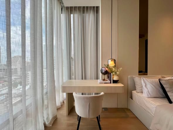 bedroom and bathroom of Ashton Silom