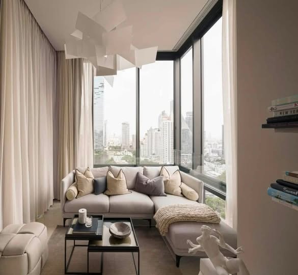 living room and bedroom of Ashton Silom