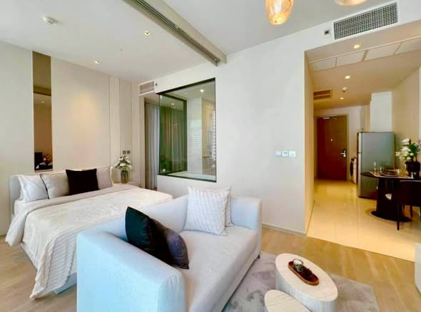 living room and bedroom of Ashton Silom