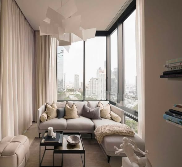 living room and bedroom of Ashton Silom