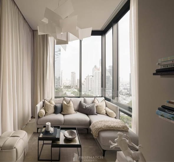 living room and bedroom of Ashton Silom