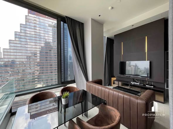 living room and bedroom of Ashton Silom