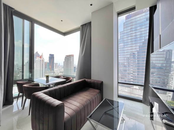 living room and bedroom of Ashton Silom