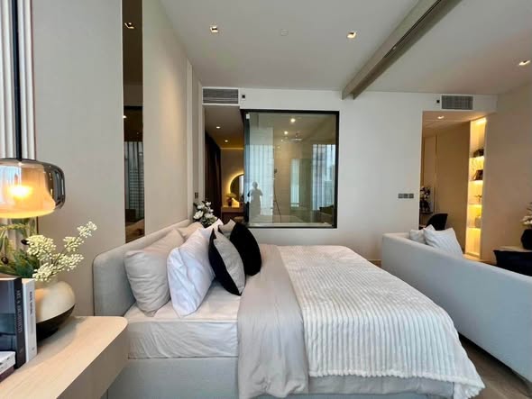 living room and bedroom of Ashton Silom