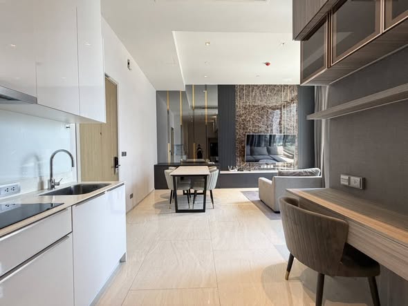 living room and kitchen of Ashton Silom