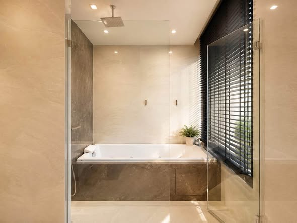 room interior and bathroom of Ashton Silom