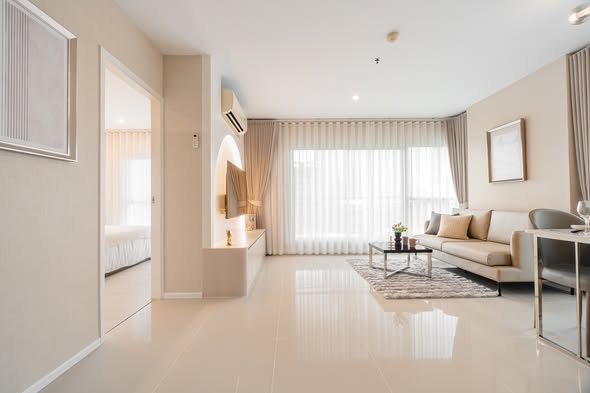 bedroom and living room of Aspire Rama 9
