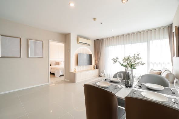 living room and bedroom of Aspire Rama 9