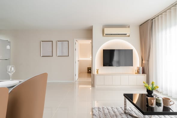 living room and bedroom of Aspire Rama 9