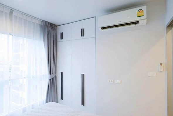 bedroom and room interior of Aspire Sathon-Taksin (Timber Zone)